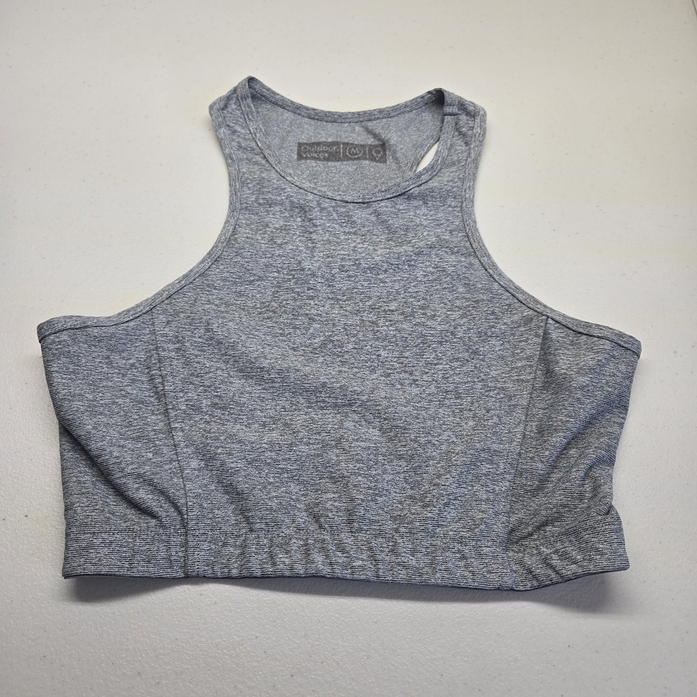Outdoor Voices Women Sports‎ Bra M Gray Wireless Jersey Racerback